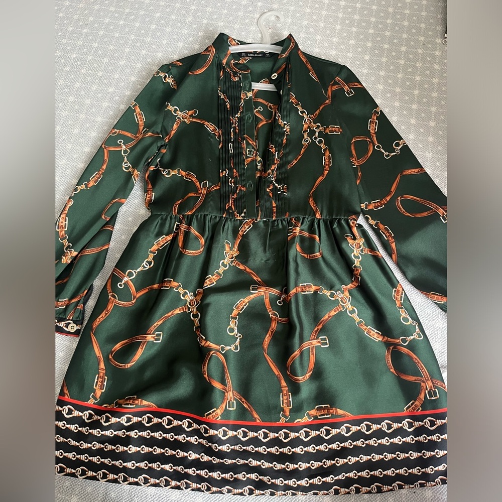 Zara Satin Effect Chain Dress Size Small